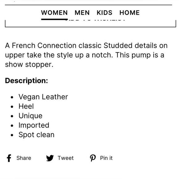 French Connection ‘Forever’ Black Studded Pumps – Size 10 - Picture 4 of 15